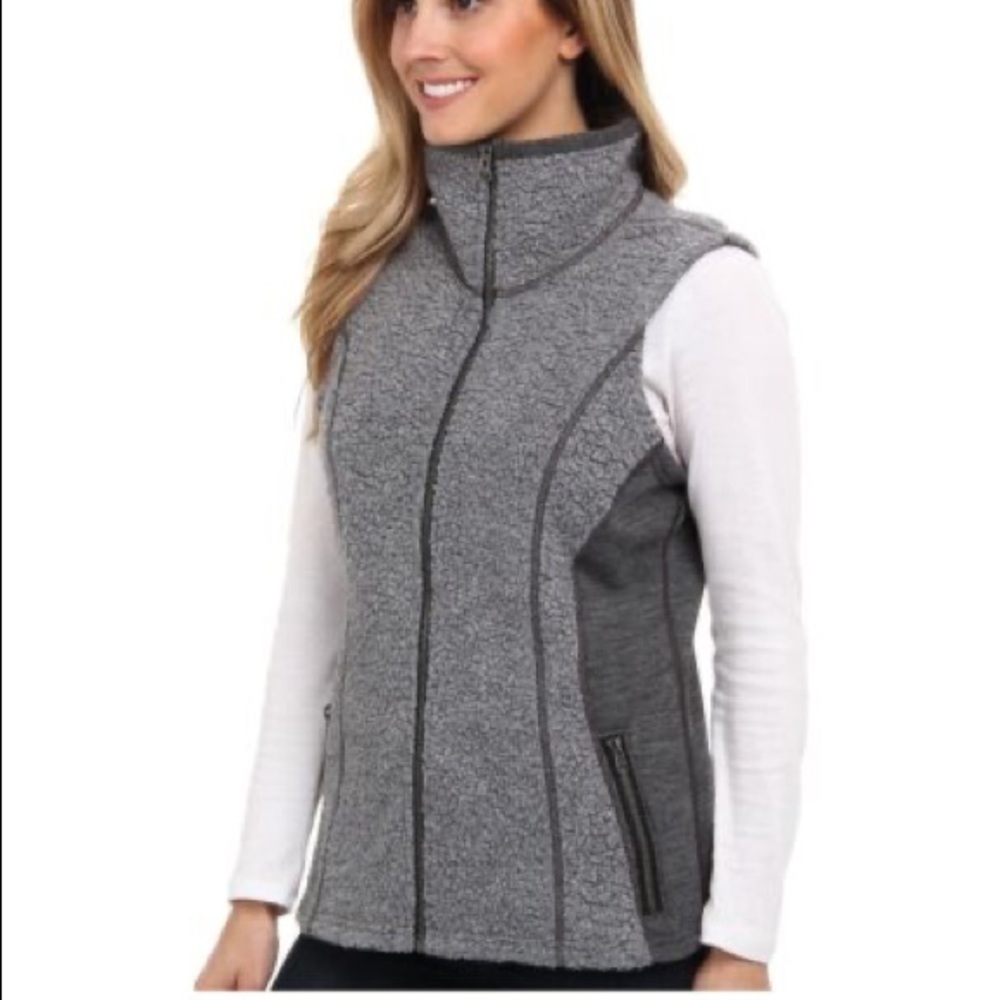 Kuhl Kozet Vest Gray Wool Sherpa Medium